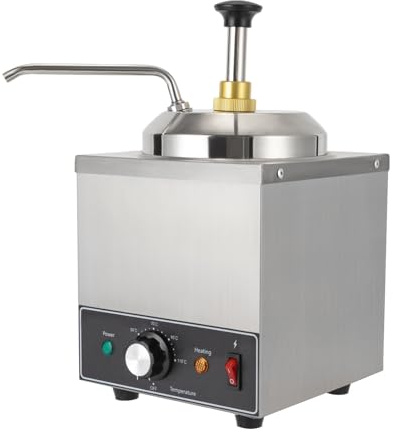 Salmeee 650 W eléctrico de chocolate caliente, dispensador de chocolate de acero inoxidable, dispensador de chocolate con bomba, botella de salsas, salsas, dispensador de chocolate