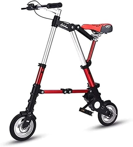 QXIWAOE 8-Zoll-Faltrad, leichtes Aluminium-Faltrad, Komfortables, verstellbares Citybike, Aluminiumrahmen, Outdoor-Reiserad für Männer und Frauen