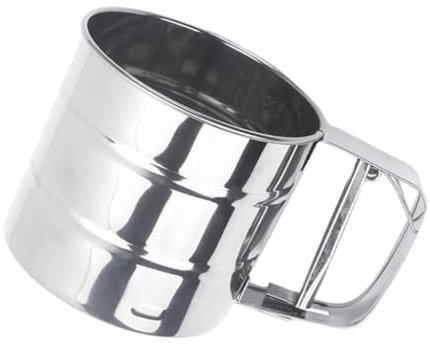 DONFAMDS 1pieza Colador De Acero Inoxidable para Harina Tamizador De Gran Capacidad Mango Ergonómico para Repostería y Cocción