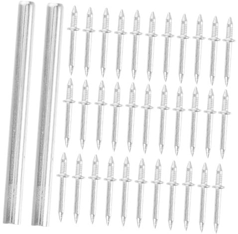 DECORNIJIA 1ensemble Clous à Double Tête Pour Plinthes Clous Invisibles Pour Accrochage De Photos Et Projets Créatifs Argentés Pratique Et Durable Pour Décoration Intérieure