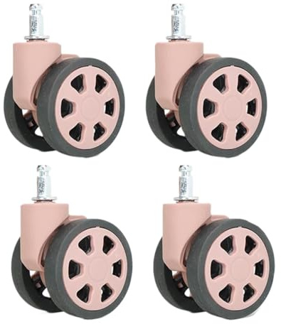 Universal Kofferrollen Gepäck Universal-Rad-Zubehör Trolley Box Pulley Roller Silent Wheels Ersatz Passwort Rollen Koffer Trunk Bag(Pink)