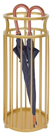 WINPANG Schirmständer aus Metall,Eleganter Schirmständer Gold Eisen Für Zuhause Hotel Büro Eingangsbereich Stilvoll Regenschirm Halter Ständer Modern