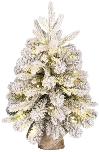 Black Box Trees Grimshaw Künstlicher Weihnachtsbaum im Topf mit LED-Beleuchtung und Timerfunktion - H60 x Ø45 cm - Grün