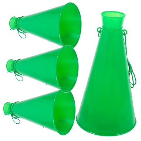 VICASKY 4 Stück-pack Jubel Megaphone Aus Robustem Kunststoff Grün Lauter Fanfaren Lärmmacher Für Fußballspiele Partys Und Showauftritte