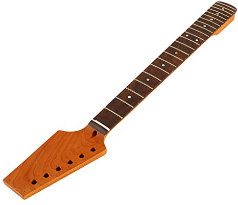 KIMISS E-Gitarrenhals-Ersatz für ST | Wetterbeständiges Ahorn- und Palisanderholz mit Halbtonkopf | Ideal für DIY-Gitarrenbausätze (GS71)