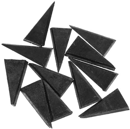 GLEAVI Lot de 12 Coins D'installation pour Manche de Hache en Acier Carbone, Petits Accessoires Multifonctions pour Entretien de Haches et Outils de Travail du Bois, Utilisation