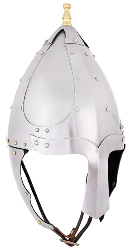 Battle-Merchant Germanischer Spangenhelm um 500 n. Chr. aus 1,6 mm Stahl | Authentischer Helm für Mittelalter Reenactment & LARP