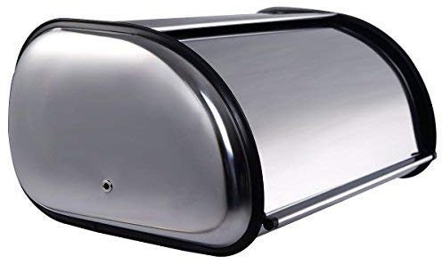 Panera de acero sobremesa Encimera Pan Bollos grande puerta corredera 36X24X15CM