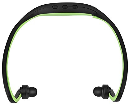 Wireless Bluetooth Headset for Sports, Neckband Stereo Earphones with Mic TF Card Slot & Hands-Free Calling (Green)