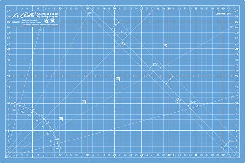 La Canilla Tappetino di Taglio Autorigenerante A3 (45x30 cm - 18x12) Tappeto Piano Antitaglio Grande per Cucito, Patchwork Modellismo | Cutting Mat Contrassegnato in Centimetri e Pollici