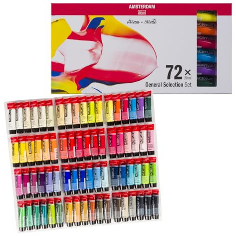 Amsterdam Standard Series Acrylfarben Set für Einsteiger | Probierset (73 x 20 ml Tuben) | Basis Farbauswahl