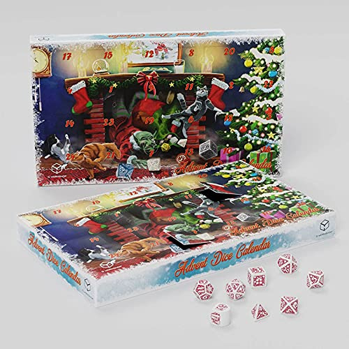 Q-Workshop Adventskalender Würfel für Rollenspiele 4-20 Seiten mit 2X Spezialwürfel