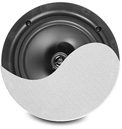 Power Dynamics NCBT601 - Enceinte Plafond avec Grille de Protection 6,5 - Blanc, Puissance 30 Watts Haut-Parleur sans Fil, Bluetooth, Idéal pour Diffuser de la Musique en Intérieur