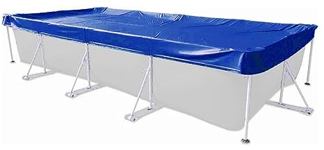 EVOLUTION Abdeckplane Rechteck 600x300 cm Blau mit Übermaß Sommer & Winter Pool Schwimmbad