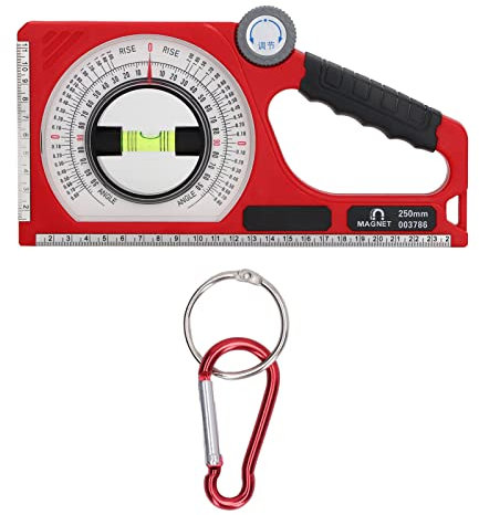 Kadimendium Neigungsmesser, Winkelsucher, Winkelmesser, Magnetischer Winkelmesser, Wasserwaage, Winkelmesser mit Klettverschluss