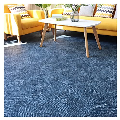 YJEUZCD Alfombra Pasillo, Antideslizante Alta Densidad Absorbe Los Golpes Sala De Estar Baldosa De Moqueta, Cortable Dormitorio Hotel Alfombra Comercial 50x50cm (Color : Azul, Tamaño : 4pcs)