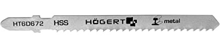 Högert Technik - 5 x Jigsaw Blades for Metal Cutting - Total Length: 100 mm - 8 TPI - Made of HSS Steel - Jigsaw Blade for Working Metallic Materials, Steel, Aluminium and Plastic