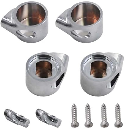CANTONDZ Compatible avec Giralda Senso Halle AI0001100R Kit d'élément de charnière chromé Chute amortie Remplacement fermeture douce pour siège de toilette embouts charnière SEULEMENT