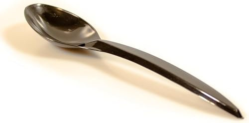 Commerline Plastiklöffel Schwarz Plastikbesteck Plastiklöffeln | Partygeschirr Mehrweg Plastik Löffel | Party Besteck Wiederverwendbar Kunststofflöffel (50 Stück)