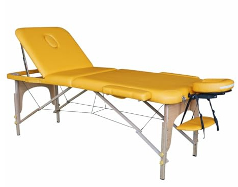 Venere Klappbare Holz Massageliege Gelb
