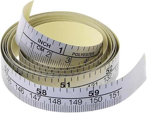 White 151cm Self Adhesive Metric Tape Vinyl Ruler for N Machine Stickers,Measuring and Layout Tools, Power, Garden and Hand Tools