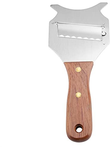 plplaaoo Truffle Slicer & Chocolate Slicer with Garlic Grater, Adjustable Blade Stainless Steel Kitchen Tool for Cheese Carrot Zucchini, Premium Silver Finish (7.7x3.2x1.2 Inch)