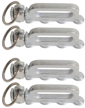 OldBones Accesorio de riel L con 4 puntos de montaje, capacidad de carga de 3000 libras, puntos de anclaje de amarre de pista L para transporte de carga, camiones Pertain, remolques, coches planos