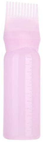 Yosoo Health Gear Applicateur de Peigne de Racine de Bouteille de Brosse de Teinture de Cheveux, Applicateur D'huile Capillaire de 160 Ml Bouteille à Presser en Plastique Brosse de Bouteille de