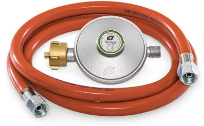 SIAL Détendeur de Gaz 700 mbar France, Tuyau de Gaz 1,50m, Convient aux Bouteilles de Propane/Butane aux Normes Françaises（Convient pour Q10B/15B/15/15E）