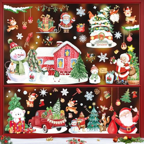 Fensterbilder Weihnachten Selbstklebend, 241 Weihnachtsdeko Fenster Fenstersticker Weihnachten Kinder Weihnachts Fensterbilder Fensterdeko, Winter Fensterbild Weihnachten Weihnachtsfenster Bilder