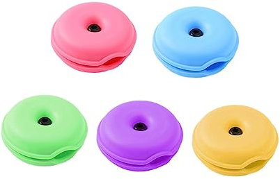 PHENOFICE 5pcs Sea Turtle Cable Organizer Set Earphone Cord Management, Line Organizer for Travel and Home Use, Multi-Color Cable Winders for Tidy Wire Storage