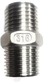 1/8'' - 2'' Außengewinde Gleicher Nippel 316 Edelstahl Wasserguss Rohrverschraubung 316L Gelenkkupplungsanschluss(1/2)