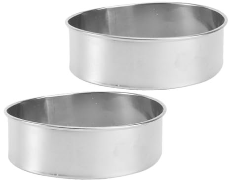 MOLUCKFU 2piezas Colador De Alimentos Tamices Redondos Acero Inoxidable Malla Fina Tamizador Reposteria