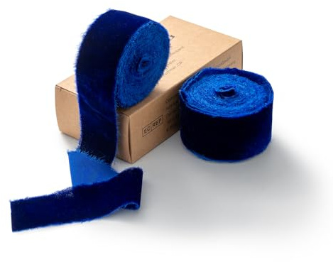 CHUQING Samtband Geschenkband Schleifenband Samt Dekoband Stoffband Königsblau