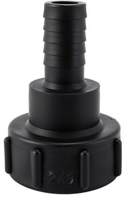 Orivin 1 IBC Tankanschluss mit Gummidichtung – S60x6 25mm ID Schlauchadapter für Regentonne, Gartenschlauch – Ersatzventil
