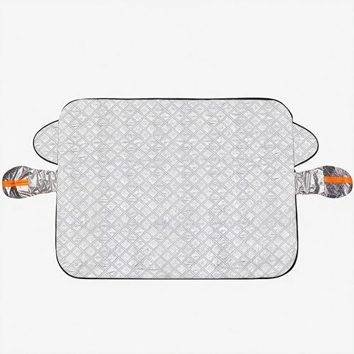 Fosoloni Frontscheibenabdeckung, Auto Abdeckplane Winter Mit Magnet, Scheibenabdeckung Auto Winter, Auto Schneedecke, UV-geschützt, Gegen Schneeeis, Frostschutz, Faltbare(160×116cm) Windschutzscheiben