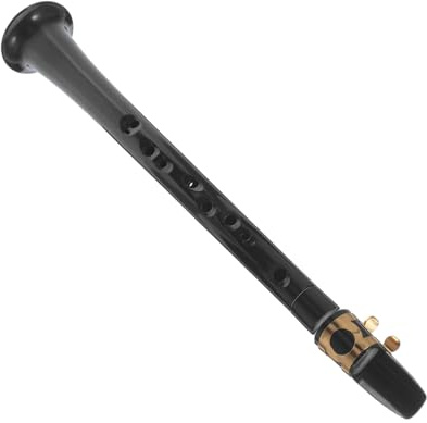 UTHCLO Kleiner Saxophon Tragbares Kleines Saxophon Taschensaxophon aus Kunststoff 8-loch in Schwarz Handgefertigt Leichtes Portables Holzblasinstrument für Anfänger und Musikliebhaber