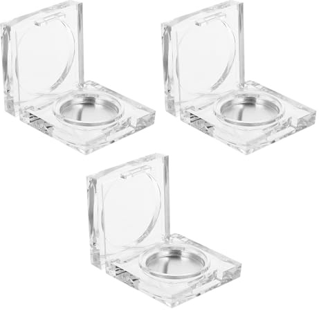 Contenant Vide pour Fard à Paupières, Lot de 6, Plastique, Carré | Couvercle Intégré, Usage Maison et Présentation, Format Compact pour Rangement Cosmétique