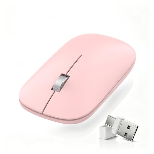 Bluetooth Mouse for MacBook, Multi-Device USBC Wireless Mouse for Laptop | Silent Slim Portable Travel Design, Magnetic Cover, Up to 3 Devices via BT/USBC/USBA, for iPad, Laptop, PC, Windows, Mac