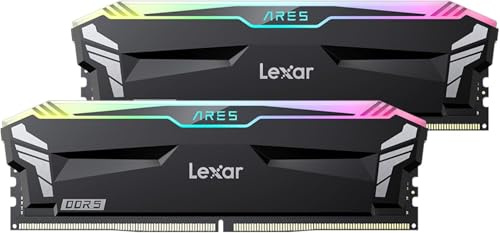 Lexar RGB DDR5 RAM 32 GB Kit (2x16GB) 6400 MHz CL32, 288-Pin UDIMM PC Memoria de computadora para juegos, Memoria DRAM de escritorio para XMP 3.0, AMD EXPO, CL32-38-38-76, 1.4V