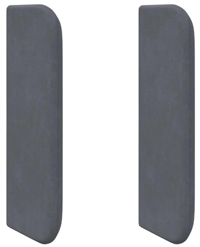 Qnhdfrt Kopfteil Grau 40,5 x 40,5 x 4 cm Samt Bettkopfteil gepolstert Wandkissen Wandpaneel softes Polsterteil für Bett und Schlafzimmer modernes Design Wandpolster