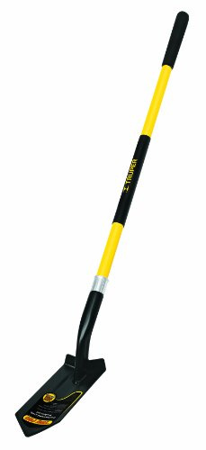 Truper Tru Pro California Trenching Shovel, 4-Inch Steel Blade, 48-Inch Fiberglass Handle with 9-Inch Cushion Grip, Heavy-Duty Trenching and Cleaning Tool (Model TRS-5CF / 33437)
