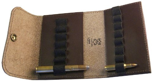 Etui-Shop Leder Munitionstasche 7 große / 8 kleine Kugeln, braun