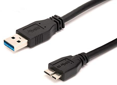 KUYIA Cavo USB 3.0 a micro usb 3.0 Maschio 0,75 mt Fino a 5 Gbps di velocità Cavi per hd Esterno Compatibile con Toshiba Canvio, WD Western Digital My Passport Seagate Elements Hard Disk Esterni