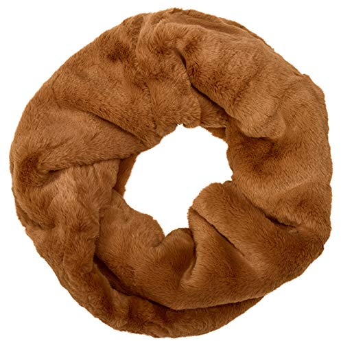 Caspar SC480 warmer eleganter Damen Winter Fell Loop Schal, Farbe:caramel, Größe:One Size