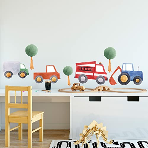 GRAZDesign Wandtattoo Kinderzimmer Autos, Wandaufkleber Wanddeko Wandsticker Deko für Babyzimmer Jungenzimmer Jungs 57x80cm