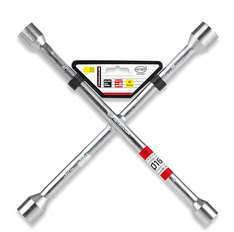 HEYNER Germany Heavy Duty 4 Way Car Wheel Tyre Cross X Wrench Lug Brace Bolt Nut H420000
