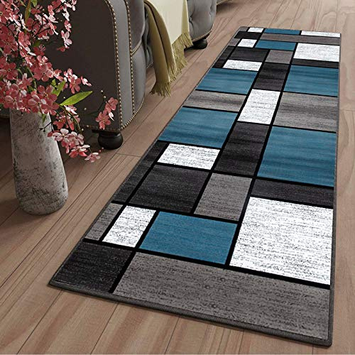 LYYK Tapis Cuisine Devant evier Tapis de Couloir Lavable antiderapant Long Absorbant Moderne Motifs Géométriques pour Salon, Chambre, Les Chambres Jeunes Adulte Fille Garcon Gris Noir Rouge Beige