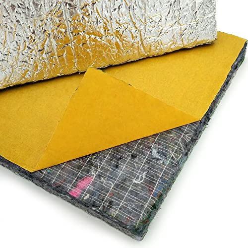 Isolant Acoustique et Thermique Spécial Insonorisation 5 x 1,20m | 1,5 cm épaisseur. Réduit bruit, froid et chaleur. Isolation aluminium avec mousse et face auto-adhésive. Fabriqué en Espagne.
