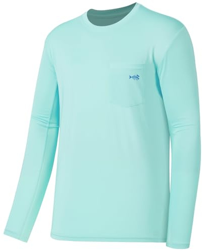 BASSDASH Men’s UPF 50+ Performance Long Sleeve T-Shirt UV Sun Protection Fishing Hiking Sports Shirts